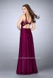 Picture of: A-line Prom Dress with Chiffon Skirt and Lace Top in Pink, Style: 24296, Back Picture