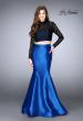 Picture of: Two Piece Mermaid Dress with Long Sleeve Lace Top in Blue, Style: 24302, Back Picture