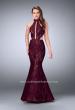 Picture of: Mermaid Lace Dress with Cut Outs and Open Back in Red, Style: 24303, Main Picture