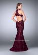 Picture of: Mermaid Lace Dress with Cut Outs and Open Back in Red, Style: 24303, Back Picture