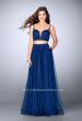 Picture of: Two Piece A-line Prom Dress with Beaded Tulle Skirt in Blue, Style: 24304, Main Picture
