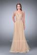 Picture of: Two Piece A-line Prom Dress with Beaded Tulle Skirt in Nude, Style: 24304, Detail Picture 1