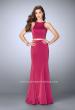 Picture of: Two Piece Prom Dress with Lace Up Back in Pink, Style: 24310, Back Picture