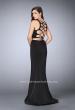 Picture of: Two Piece Prom Dress with Lace Up Back in Black, Style: 24310, Detail Picture 2
