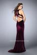 Picture of: High Neck Velvet Prom Dress with Cut Out Open Back in Red, Style: 24316, Main Picture