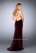 Picture of: Fitted Velvet Prom Dress with Strappy Open Back in Red, Style: 24317, Detail Picture 2