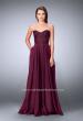 Picture of: Strapless A-line Prom Dress with Sheer Lace Bustier Top in Purple, Style: 24318, Main Picture