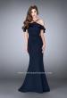 Picture of: Neoprene Ruffle Prom Dress with Mermaid Skirt in Blue, Style: 24344, Detail Picture 1