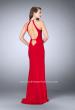 Picture of: Jersey Dress with High Beaded Collar and V Neckline in Red, Style: 24353, Back Picture