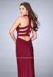 Picture of: Long Jersey Dress with High Neckline and Strappy Back in Red, Style: 24376, Main Picture