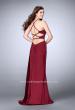 Picture of: Long Jersey Prom Dress with Cut Outs and Strappy Back in Red, Style: 24380, Detail Picture 2