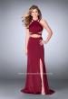 Picture of: Beaded strappy two piece with a high neckline in Red, Style: 24420, Detail Picture 3