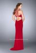 Picture of: Fitted Prom Dress with Deep Neckline and Strappy Back in Red, Style: 24437, Detail Picture 2