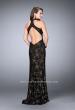 Picture of: Lace Prom Dress with Large Keyhole and Open Back in Black, Style: 24439, Back Picture