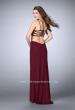 Picture of: High Neck Prom Dress with Strappy Back and Side Slit in Red, Style: 24443, Detail Picture 8