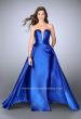 Picture of: Long Cape Dress with a Deep Sweetheart Neckline in Blue, Style: 24467, Main Picture