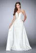 Picture of: Long Cape Dress with a Deep Sweetheart Neckline in White, Style: 24467, Detail Picture 3