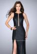 Picture of: High Neck Vegan Leather Dress with Open Back in Black, Style: 24469, Main Picture