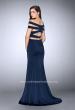 Picture of: Off the Shoulder Two Piece Dress with Strappy Back in Blue, Style: 24520, Back Picture