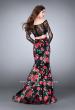 Picture of: Floral Long Sleeve Two Piece Mermaid Style Prom Dress in Print, Style: 24522, Back Picture