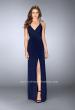 Picture of: Gathered Beaded Jersey Dress with Envelope Skit in Blue, Style: 24539, Detail Picture 1