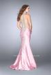 Picture of: Beaded Prom Gown with Mermaid Skirt and Beading in Pink, Style: 24562, Back Picture