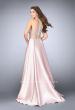 Picture of: Two Piece A-line Prom Gown with Full Satin Skirt in Pink, Style: 24563, Back Picture