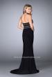 Picture of: Strapless Dress with Beaded Top with Flare Skirt in Black, Style: 24573, Back Picture