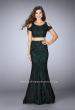 Picture of: Two Piece Cold Shoulder Lace Dress with Beading in Green, Style: 24583, Detail Picture 1