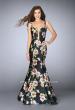 Picture of: Floral Mikado Mermaid Gown with Rectangle Neckline in Print, Style: 24589, Main Picture