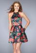Picture of: Short Floral Mikado Dress with Strappy Back in Print, Style: 24620, Main Picture