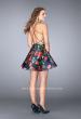 Picture of: Short Floral Mikado Dress with Strappy Back in Print, Style: 24620, Back Picture