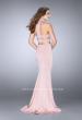Picture of: Beaded Two Piece Dress with Side Cut Outs in Pink, Style: 24622, Back Picture