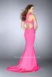 Picture of: High Neck Neoprene Dress with Side Cut Outs in Pink, Style: 24636, Back Picture