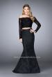 Picture of: Two Piece Lace Top Prom Dress with Mermaid Skirt in Black, Style: 24648, Main Picture