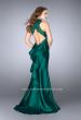 Picture of: High Neck Sheer Lace Dress with Ruffle Back Skirt in Green, Style: 24651, Back Picture