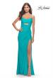 Picture of: Cut Out Soft Jersey Dress with Lace Up Back in Aqua, Style: 31264, Main Picture