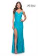 Picture of: Gorgeous Neon Lace Stretch Gown in Aqua, Style: 31513, Main Picture