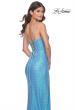 Picture of: Bustier Sequin Neon Prom Dress with Lace Up Back in Aqua, Style: 31965, Detail Picture 14