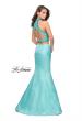 Picture of: Beaded Two Piece Mermaid Prom Dress with Open Back in Aqua, Style: 26255, Detail Picture 2