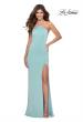 Picture of: High Neckline Prom Dress with Rhinestone Straps in Aqua, Style: 28537, Detail Picture 2