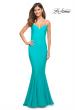 Picture of: Rhinestone Diamond Strap Chic Jersey Dress in Aqua, Style: 30782, Detail Picture 2