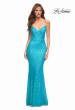 Picture of: Sequin Long Prom Dress in Vibrant Bright Colors in Blue, Style: 30622, Detail Picture 7