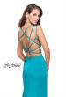 Picture of: Two Piece Jersey Prom Dress with Strappy Back in Aquamarine, Style: 25553, Main Picture