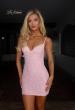 Picture of: Lace Illusion Back Mini Dress in Baby Pink, Style: 33929, Main Picture