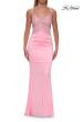 Picture of: Satin and Lace Prom Dress with Side Cutouts and Open Back in Baby Pink, Style: 33651, Detail Picture 15