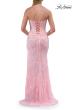 Picture of: Strapless Lace Corset Gown with Slit and Lace-Up Back in Baby Pink, Style: 33768, Detail Picture 15