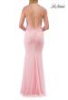 Picture of: Rhinestones Lace Fitted Gown with Scoop Neck and Low Back in Baby Pink, Style: 33721, Detail Picture 20