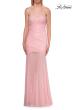 Picture of: Strapless Ruched Rhinestone Gown with Sheer Skirt in Baby Pink, Style: 33725, Detail Picture 21
