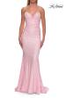 Picture of: Strapless Ruched Mermaid Gown with Lace-Up Back in Baby Pink, Style: 33360, Detail Picture 23